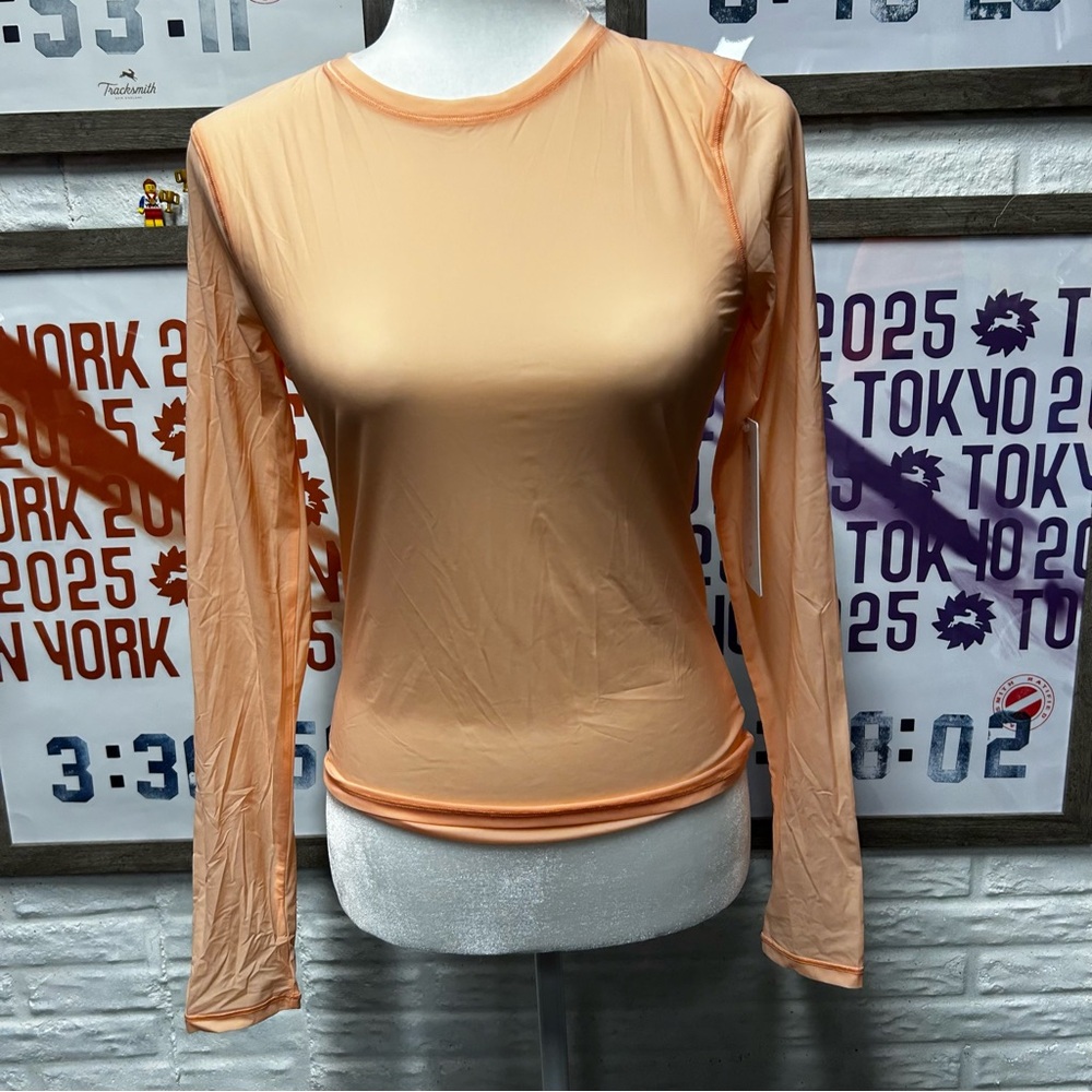 Peach Long Sleeve Women's Top
